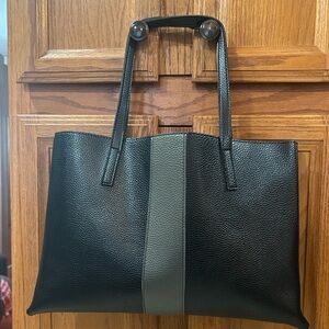 Vince Camuto Luck Black and Gray Shoulder Bag